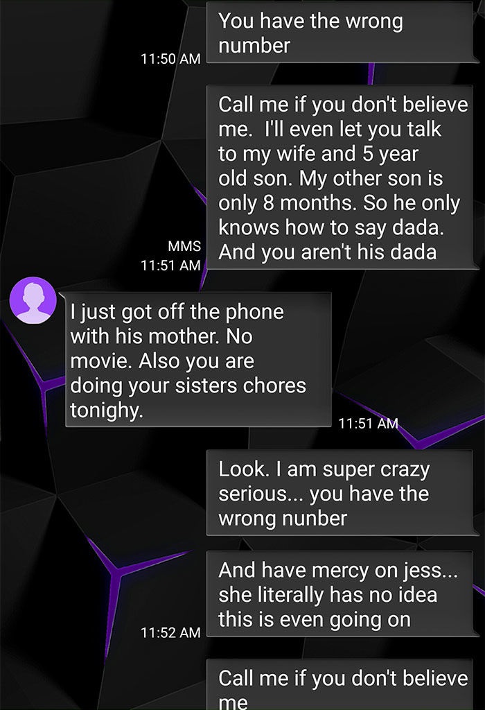 guy troll wrong number text exchange velakskin 6