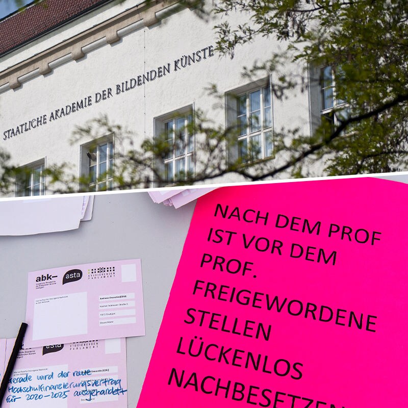 Proteste an der Akademie der Bildenden Künste in Stuttgart ...